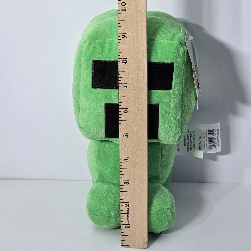 NEW Minecraft Bank Creeper Green‎ Monster Stuffed Pixel Plush Coin With Stopper